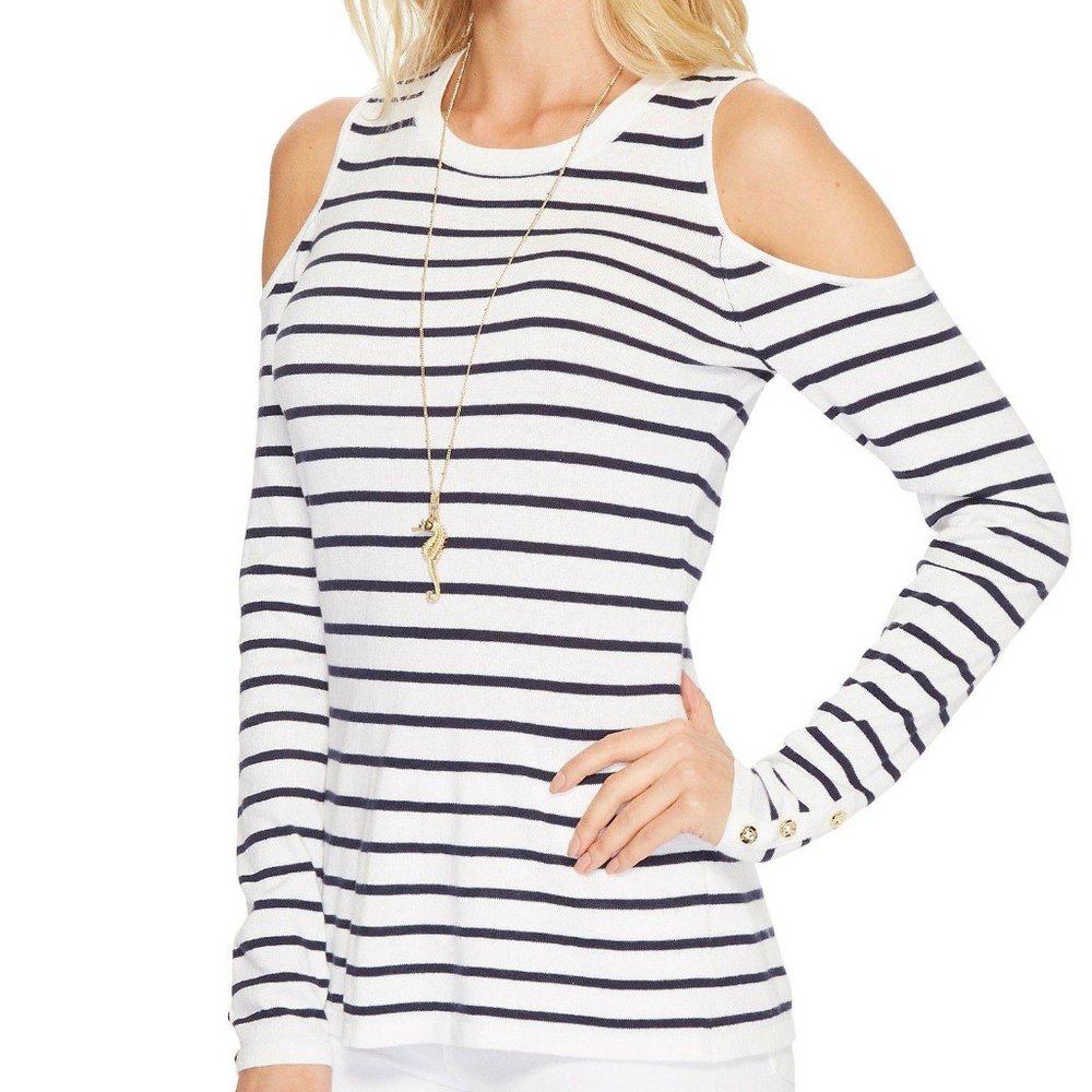 NWT LILLY PULITZER LYON OPEN SHOULDER SWEATER (S54